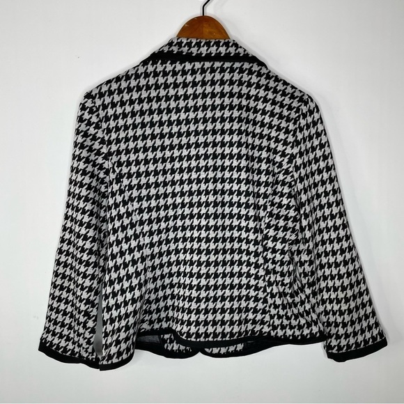 Sandro Studio Houndstooth Knit Blazer Medium - Picture 2 of 4